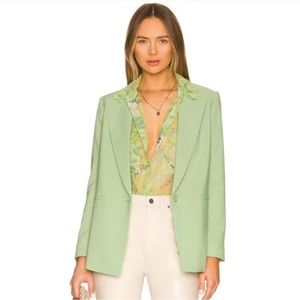 NWT Alice + Olivia Denny Notch Blazer in Seafoam